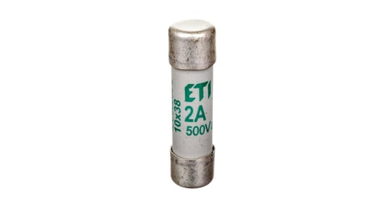 Wkładka bezpiecznikowa cylindryczna 10x38mm 2A aM 500V CH10 002621001 ETI-POLAM