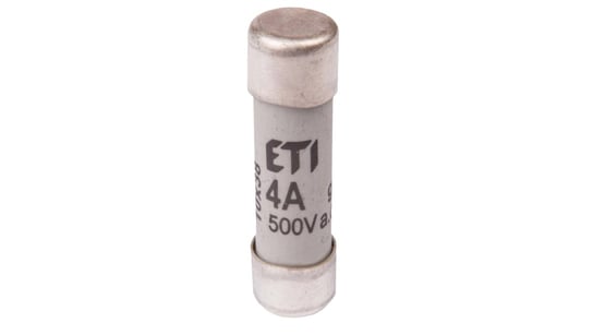 Wkładka bezpiecznikowa cylindryczna 10x38mm 4A gG 500V CH10 002620003 ETI-POLAM