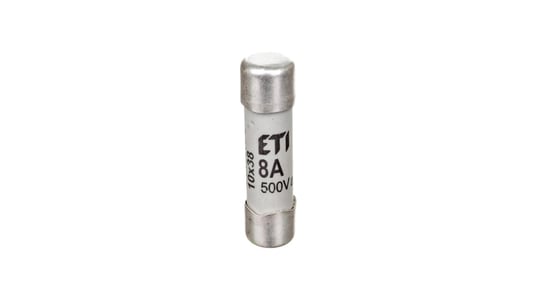 Wkładka bezpiecznikowa cylindryczna 10x38mm 8A gG 500V CH10 002620006 ETI-POLAM
