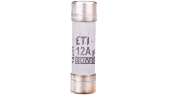 Wkładka bezpiecznikowa cylindryczna 14x51mm 12A gG 690V CH14 002630008 /10szt./ ETI-POLAM