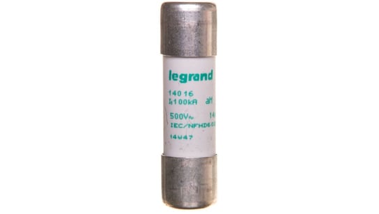 Wkładka bezpiecznikowa cylindryczna 14x51mm 16A aM 500V HPC 014016 Legrand