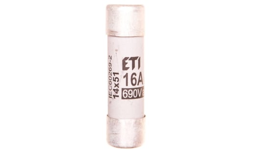 Wkładka bezpiecznikowa cylindryczna 14x51mm 16A gG 690V CH14 002630009 ETI-POLAM