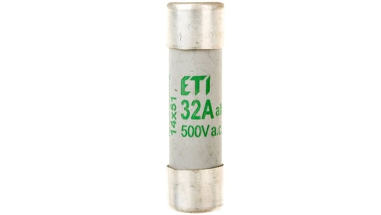 Wkładka bezpiecznikowa cylindryczna 14x51mm 32A aM 500V CH14 002631015 ETI-POLAM