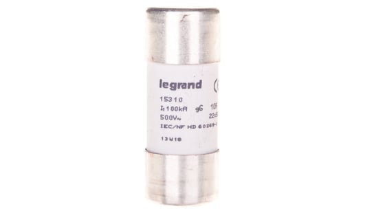 Wkładka bezpiecznikowa cylindryczna 22x58mm 10A gL 500V HPC 015310 Legrand