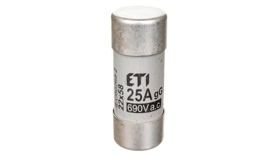 Wkładka bezpiecznikowa cylindryczna 22x58mm 25A gG 690V CH22 002640013 ETI-POLAM