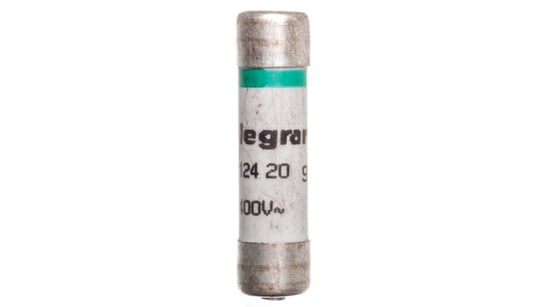 Wkładka bezpiecznikowa cylindryczna 8,5x31,5mm 20A 400V /z sygnalizacją/ 012420 Legrand