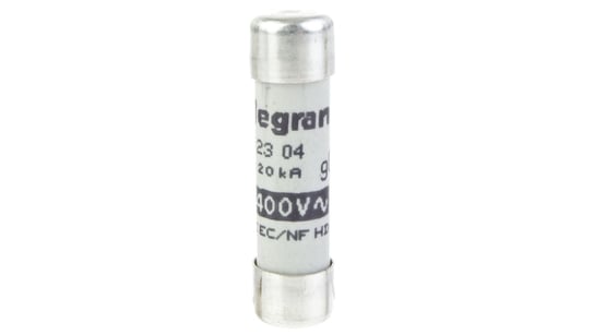 Wkładka bezpiecznikowa cylindryczna 8,5x31,5mm 4A gG 400V 012304 Legrand