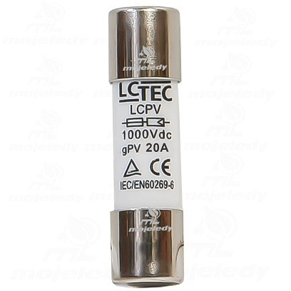 Zylindersicherungspatrone 10x38mm für Photovoltaik Anwendungen (DC) 20A