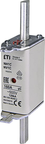 Wkładka topikowa przemysłowa zwłoczna KOMBI NH1C gG 160A/500V ETI