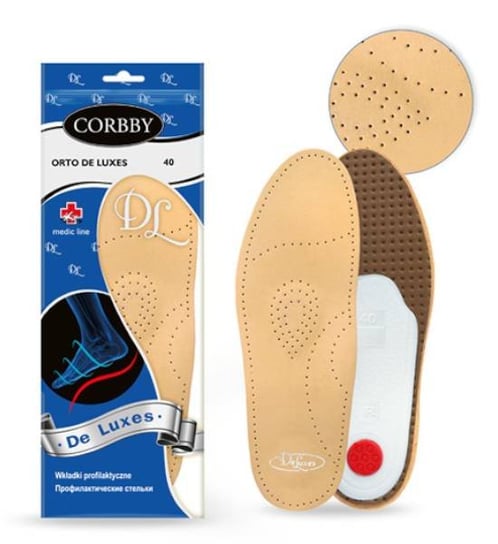 Wkładki do butów orto profilaktyczne skóra polerowana r. 36 Corbby