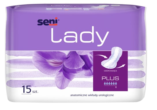 Wkładki urologiczne dla kobiet Seni Lady Plus 20.5x42cm 15 szt. Seni