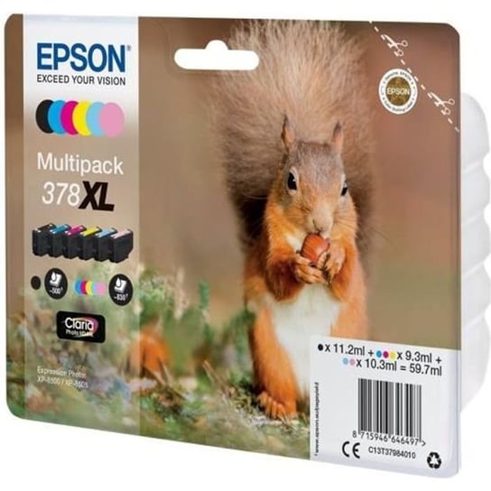 Wkłady atramentowe Epson Multipack 378 XL — czarny, żółty, cyjan, magenta, jasnopurpurowy, jasnobłękitny Inna marka