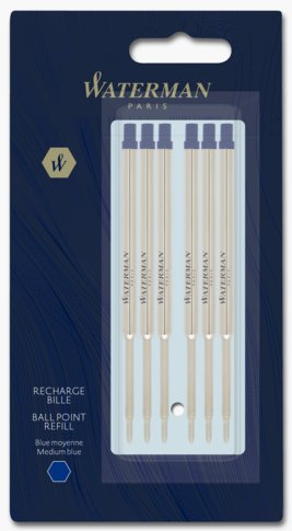 Wkłady Do Długopisów Standard Jednostka Sprzedaży 12 Sztuk Niebieskie (M) 2139454 Waterman Waterman
