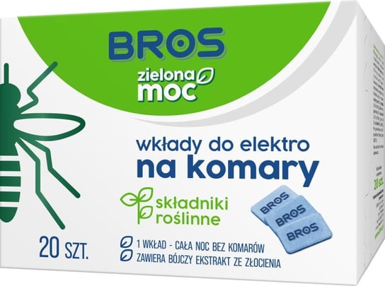 Wkłady Do Elektro Na Komary Bros Zielona Moc, 20 szt. BROS