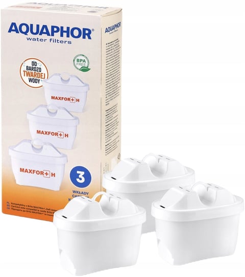 Wkłady filtrujące AQUAPHOR Maxfor Plus H (3 szt.) Do bardzo twardej wody AQUAPHOR