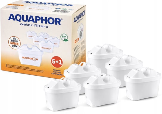 Wkłady filtrujące AQUAPHOR Maxfor Plus H (6 szt.) Do bardzo twardej wody AQUAPHOR