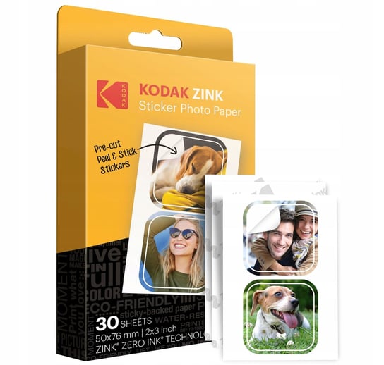 Wkłady Papier Wkład Do Aparatu Kodak Step Touch Drukarki Step 60x Naklejki Kodak