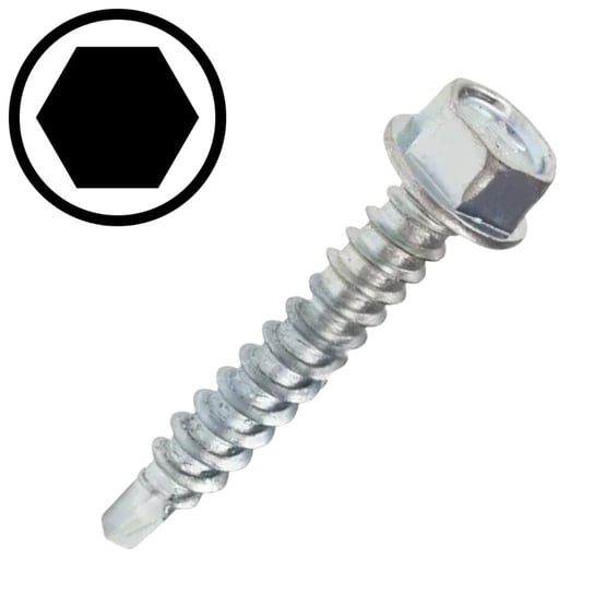 Wkręt 4,8x19mm samowiercący hex 8mm 34szt Starfix WSS4819F Starfix