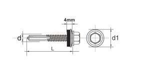 Wkręt Samowiertny Impax Z Epdm #12Mm Ral7024 5.5*35Mm Inna marka