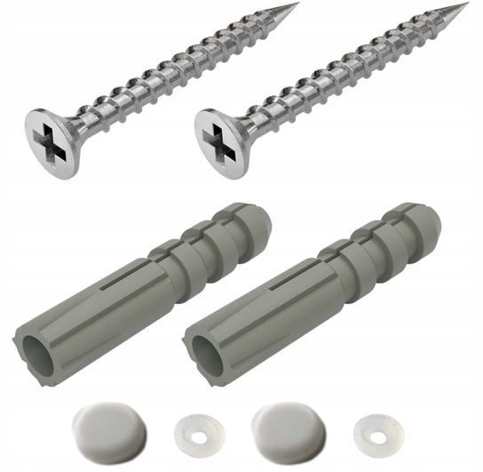 Wkręty 3,5x35 mm + Kołek Rozporowy 6x30 mm + Zatyczki Białe Zestaw 2 szt. Stalflex