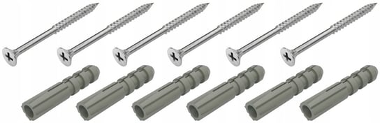 Wkręty 4,5x60 mm + Kołek Rozporowy 8x40 mm Zestaw 6 szt. Stalflex