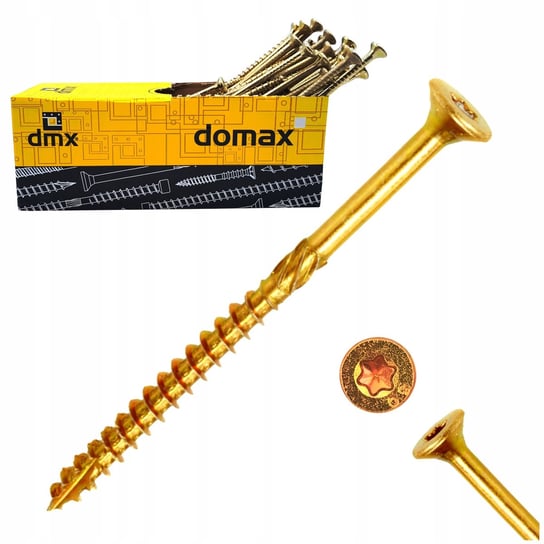 Wkręty ciesielskie do drewna, łeb stożkowy CS 10x260mm 50 szt. DOMAX DOMAX