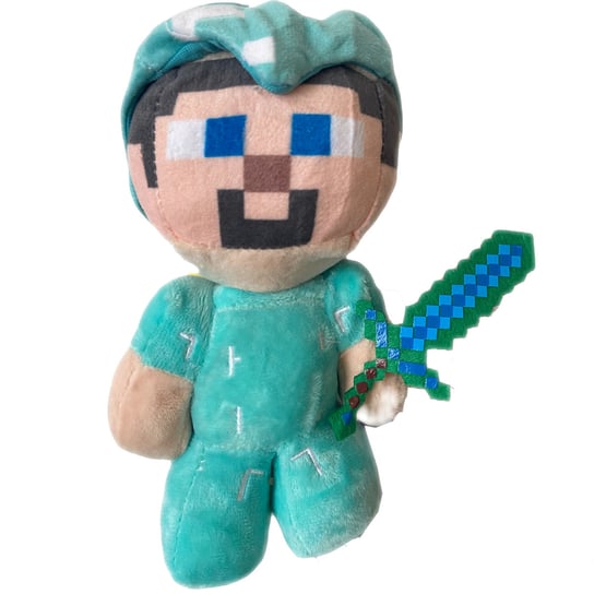 WKS, MINECRAFT Pluszowe Maskotki Diamentowy Steve i Jeżdżący Steve WKS