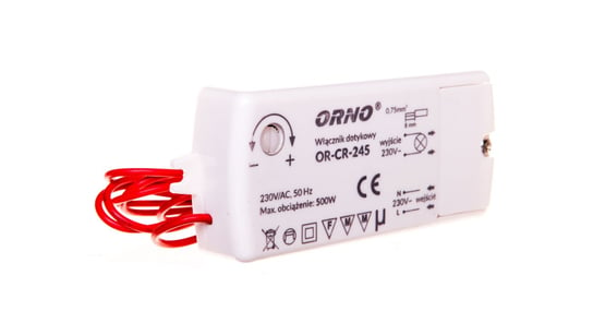 Włącznik dotykowy 500W 230V IP20 biały OR-CR-245 Orno Polska