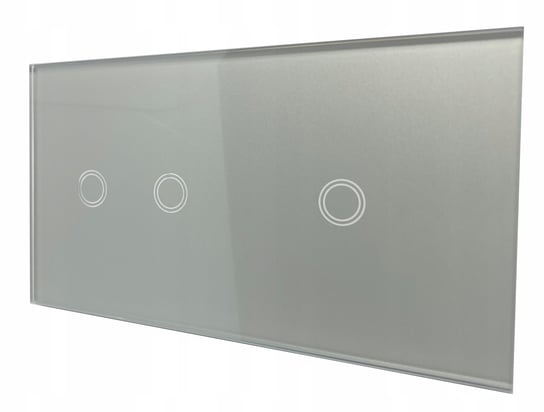 WŁĄCZNIK ŚWIATŁA DOTYKOWY SZKLANY PANEL SZARY1+2 Baron
