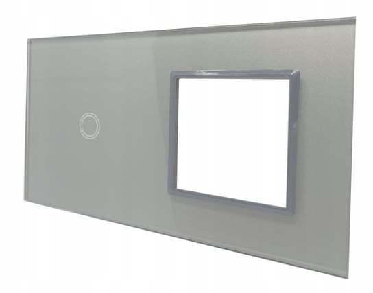 WŁĄCZNIK ŚWIATŁA GNIAZDO GNIAZDKO PANEL SZARY 1+1 Baron