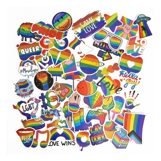 Wlepki Naklejki Sticker Bomb Tęczowe Kolorowe LGBT 156 Inna marka
