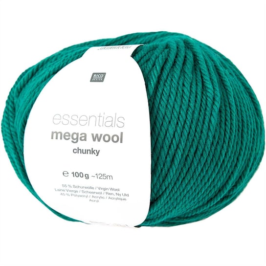 Włóczka C, mega wool chunky, zielona 