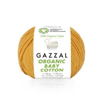 Włóczka Gazzal organic baby cotton 418 pomarańcz Gazzal