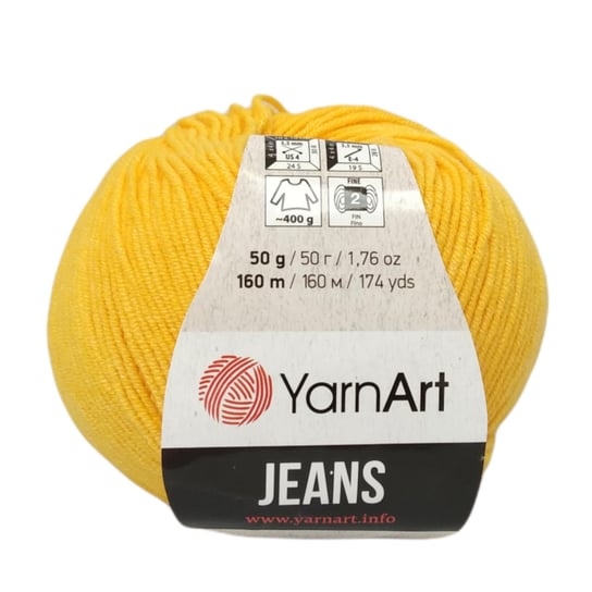 Włóczka YarnArt Jeans- 35- żółty YarnArt