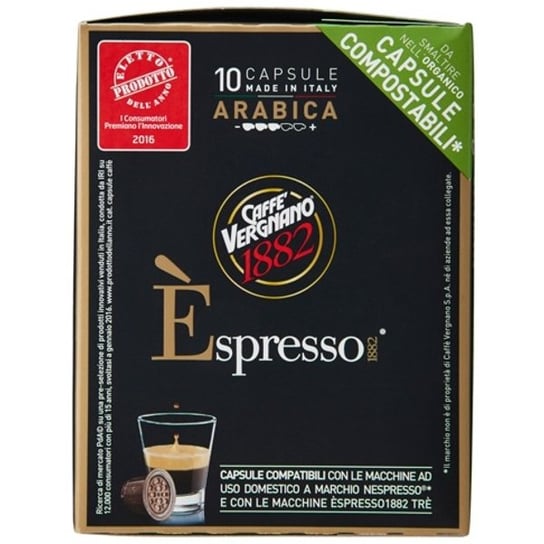 Włoska kawa w kapsułkach, import CAFFE VERGNANO Nespresso Arabica, 10 kapsułek Caffe Vergnano