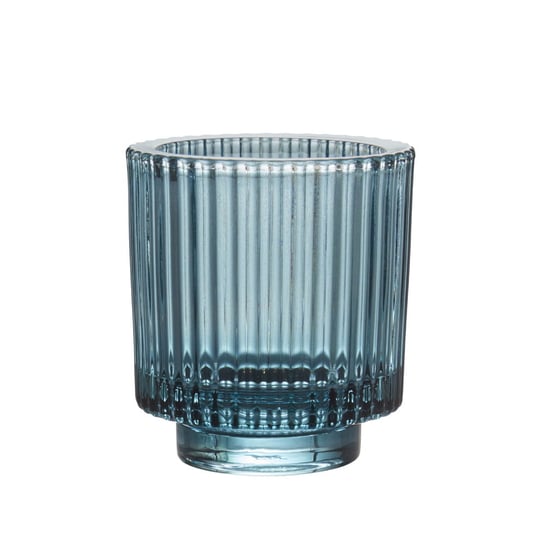 WMF - STYLE LIGHTS błękitny szklany świecznik 8,5 cm. WMF
