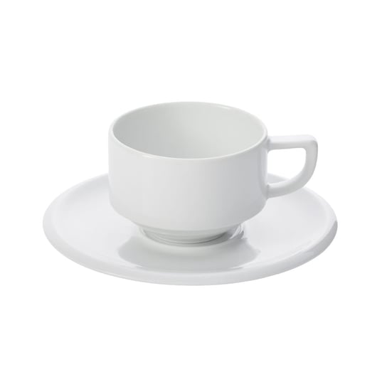 WMF - Synergy zestaw porcelanowy filiżanka sztaplowana do herbaty , kawy z podstawkiem 200 ml. WMF