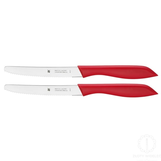 WMF - zestaw 2 noży z ząbkami czerwony WMF