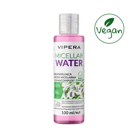 WODA MICELARNA z ENNACOMPLEX Vegan Regenerujaca, do Demakijażu Skóry Dojrzałej i Wrażliwej 100 ml Vipera