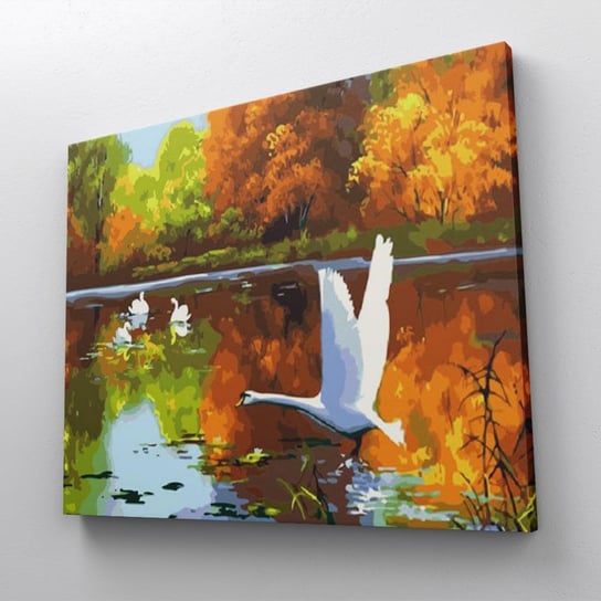 Wodne życie ptaków - Malowanie po numerach 50x40 cm ArtOnly