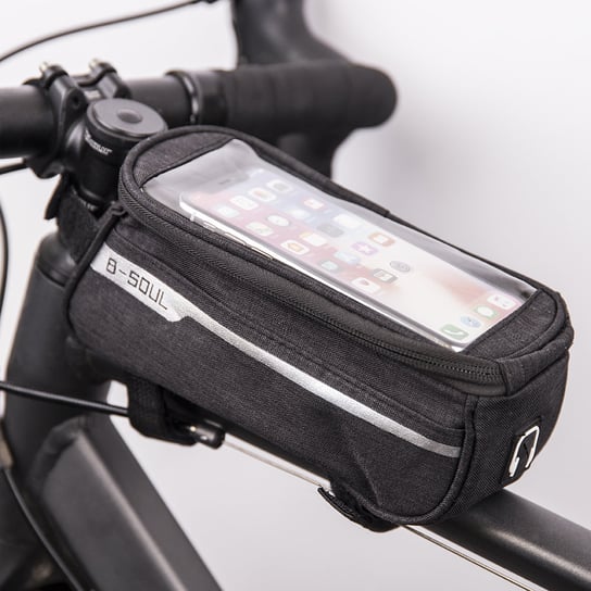 Wodoodporna torba rowerowa z uchwytem na telefon czarna Inna marka