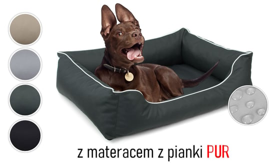 Wodoodporne legowisko posłanie kanapa materac mata dla psa 65x50 Sofa Valencia Standard rozbieralne rozmiar S kolor ciemnoszary/biały Inna marka