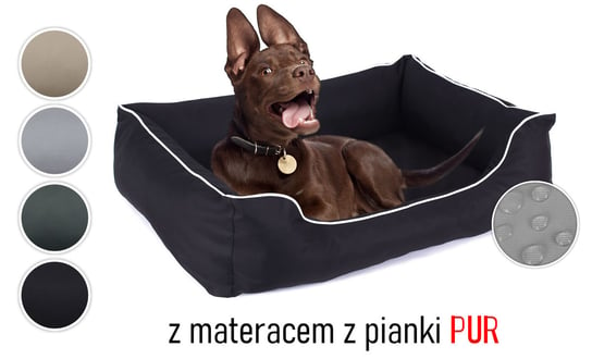 Wodoodporne legowisko posłanie kanapa materac mata dla psa 65x50 Sofa Valencia Standard rozbieralne rozmiar S kolor czarny/biały Inna marka
