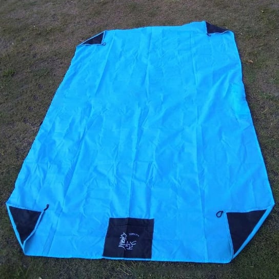 Wodoodporny koc piknikowy z płaszczem przeciwdeszczowym - niebieski Hedo