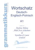 Wörterbuch Deutsch - Englisch - Polnisch A1 Abdel Aziz-Schachner Marlene, Grudzel Karolina, Grudzel Laura