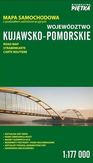 Województwo Kujawsko-Pomorskie 1:177 000 mapa Wydawnictwo Piętka