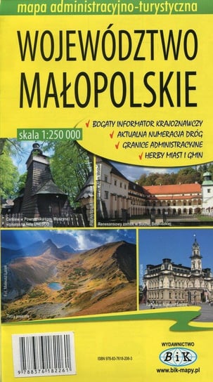 Województwo małopolskie mapa administracyjno-turystyczna 1:250 000 Opracowanie zbiorowe