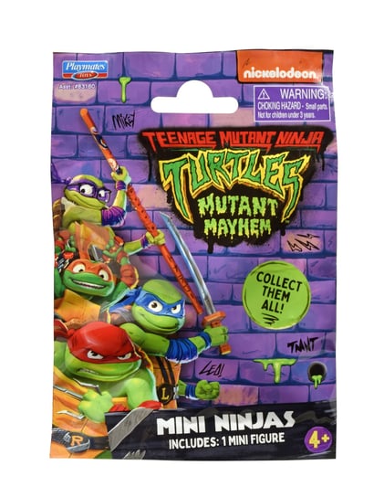 Wojownicze Żólwie Ninja, Minifigurki w torebkach niespodzianka, figurka, 5 cm Wojownicze Żółwie Ninja
