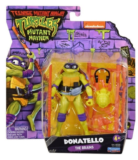 Wojownicze Żółwie Ninja Movie Mutatnt Mayhem podstawowa figurka akcji DONATELLO BASIC FIGURE PLS TMNT
