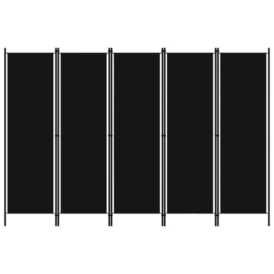 Wolnostojący parawan 5-skrzydłowy, czarny, 250x180 / AAALOE Inna marka